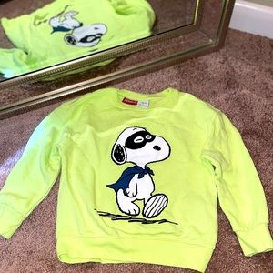 Boys Zara (Snoopy) Peanuts Crew Neck Sweatshirt.